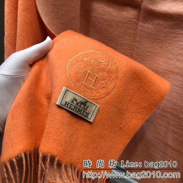 HERMES愛馬仕經典款羊絨圍巾 圍巾披肩兩用 LLWJ7786